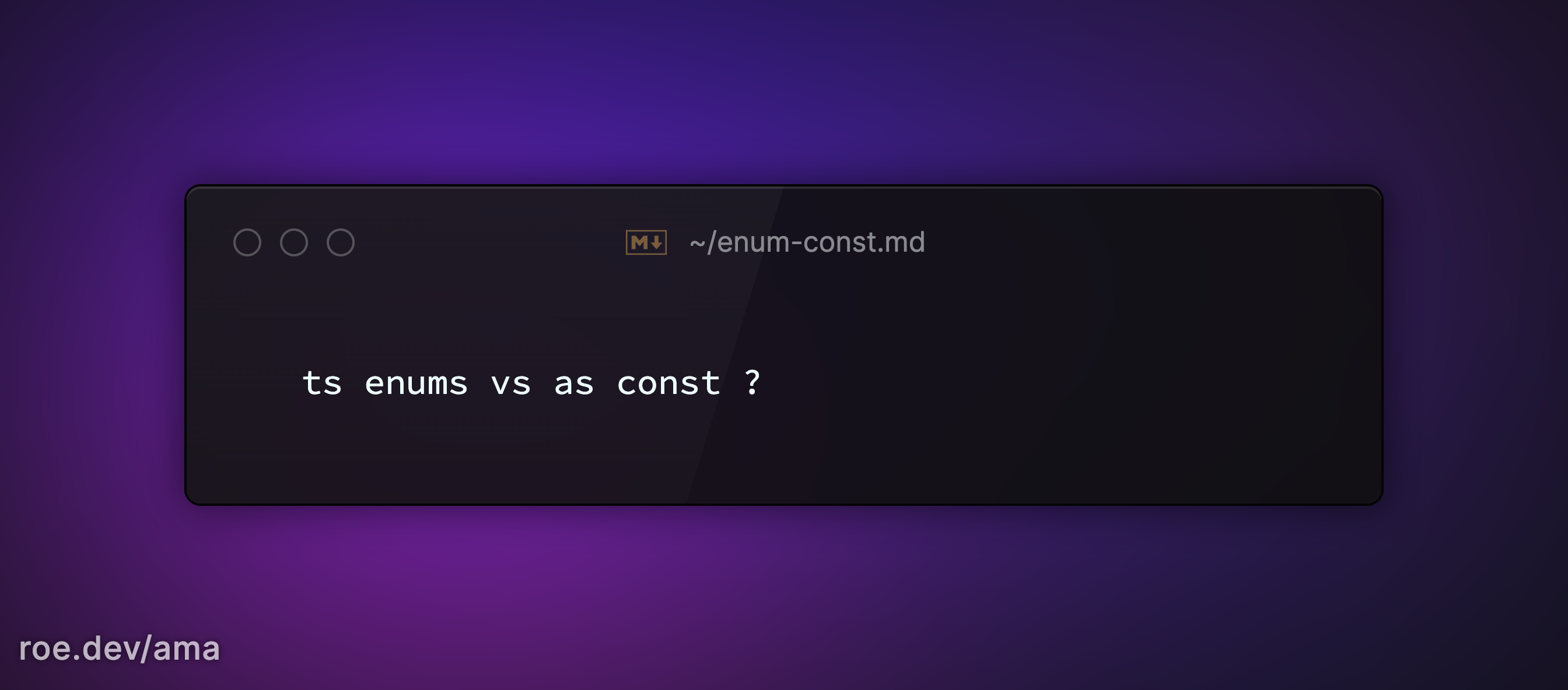 ts enums vs as const ?